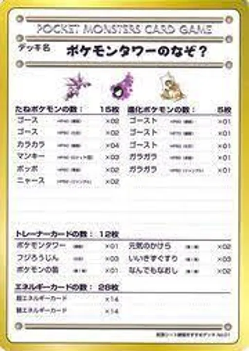 The Puzzle of Pokemon Tower?