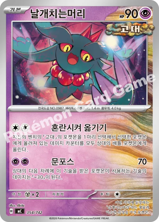 날개치는머리