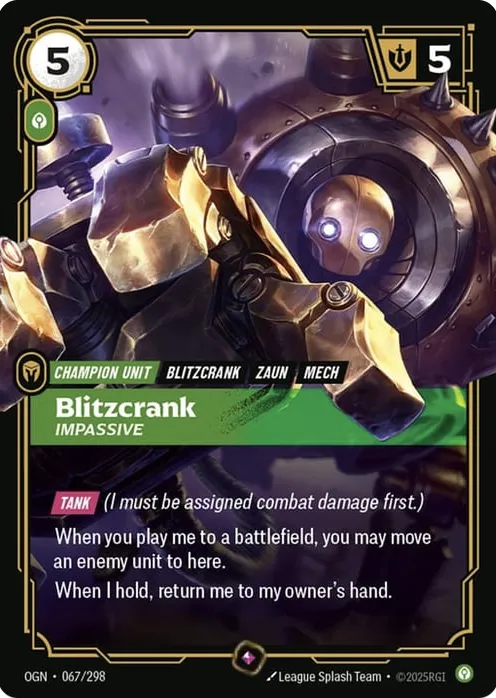 Blitzcrank, Impassive (Origins Summoner Skirmish Top 8 Promo)