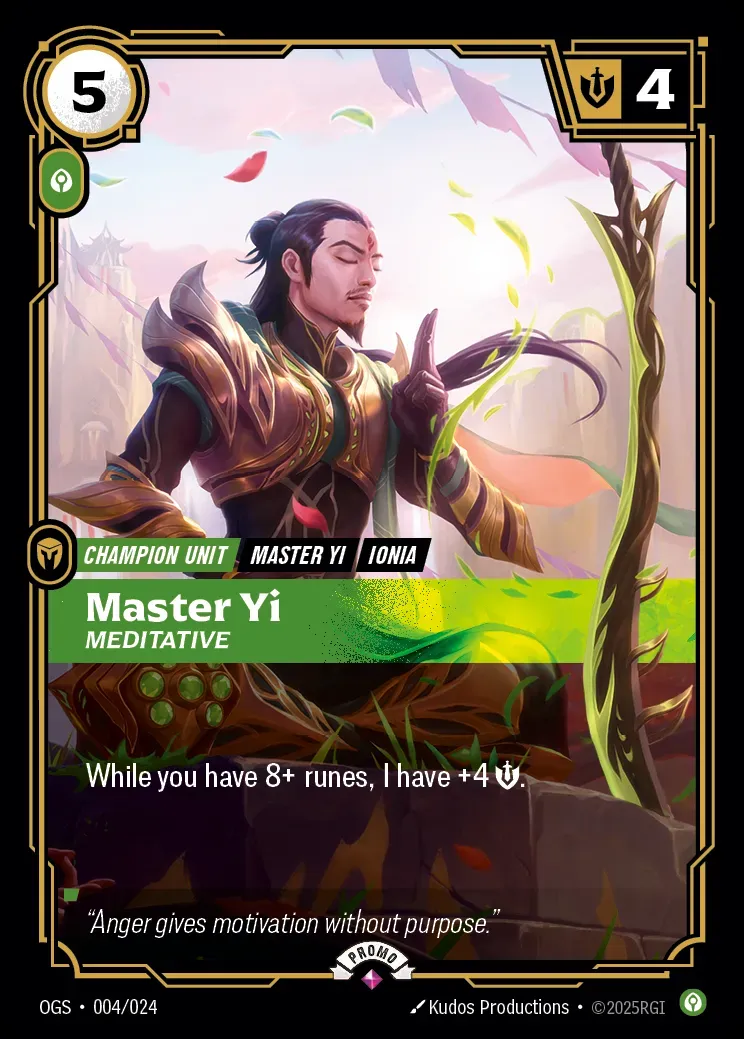 Master Yi - Meditative (Spiritforged Nexus Night Promo)