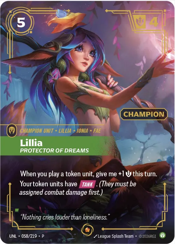 Lillia - Protector of Dreams (Unleashed June 2026 Summoner Skirmish Champion Promo)