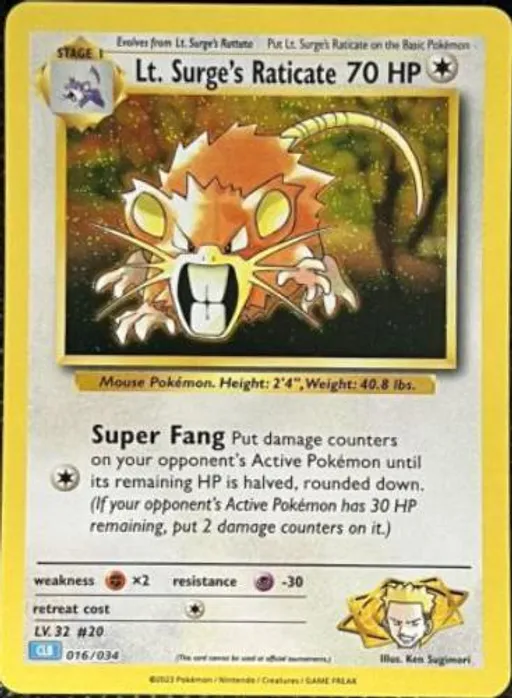 LT. Surge's Raticate