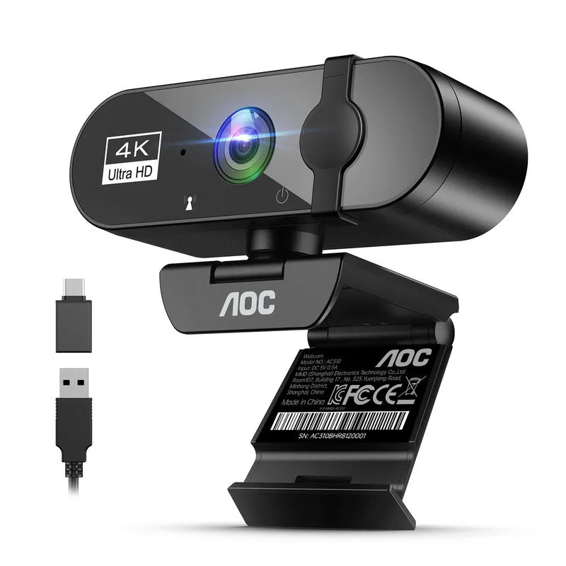 AOC 4K UHD 웹캠 노이즈캔슬링 AC310
