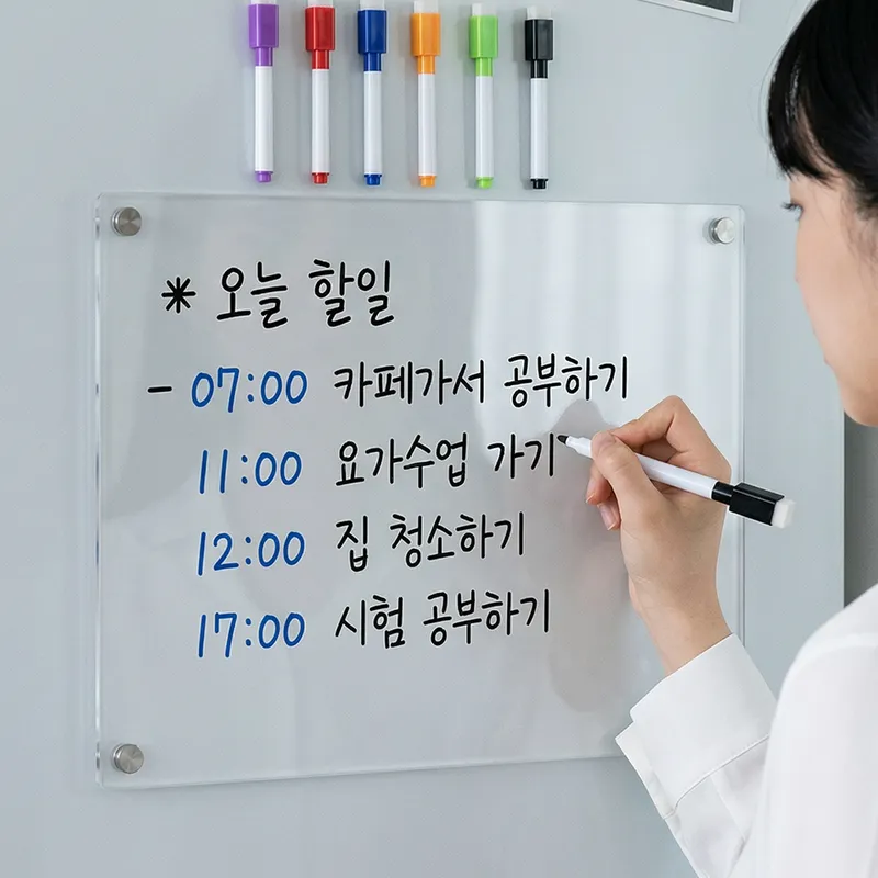 냉장고 투명 자석 메모보드