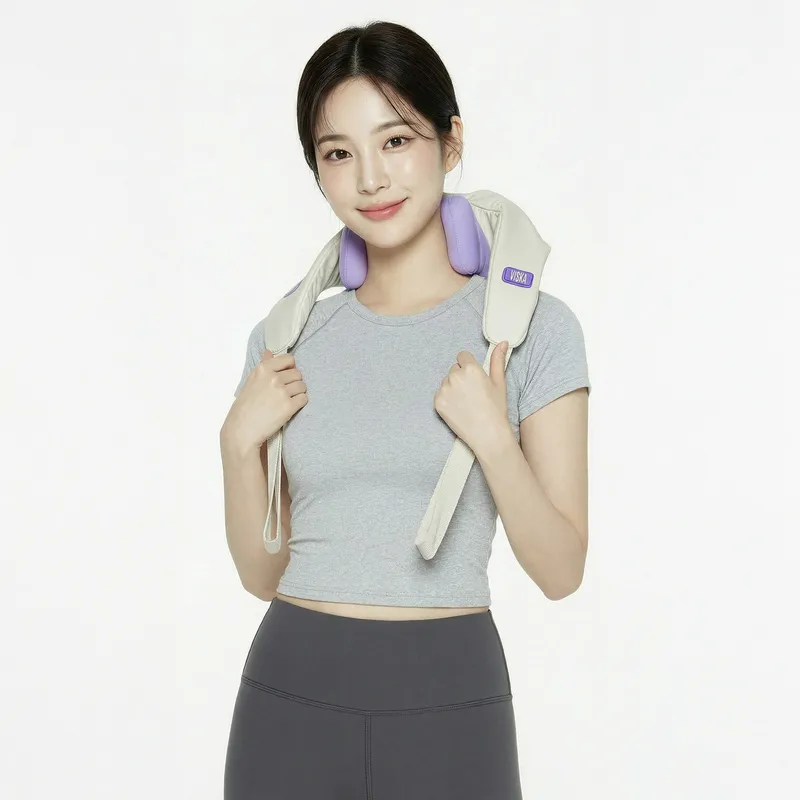 비스카 목 어깨 마사지기 승모근 온열 안마기