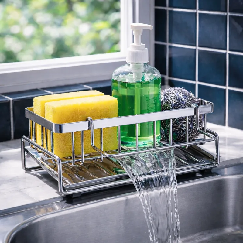 리치덕 싱크대 물빠짐 304 스텐 수세미 거치대