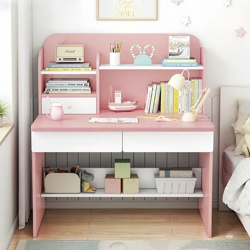 다기능 학생 공부 책상 책장 포함