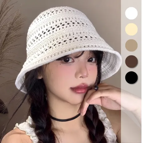 여성 버킷햇 경량 니트모자 여름