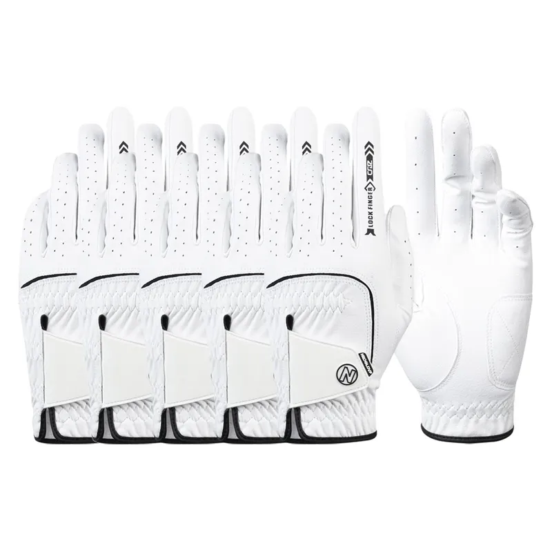 핑거포인트 극세사 여성 골프장갑 5장 세트 화이트