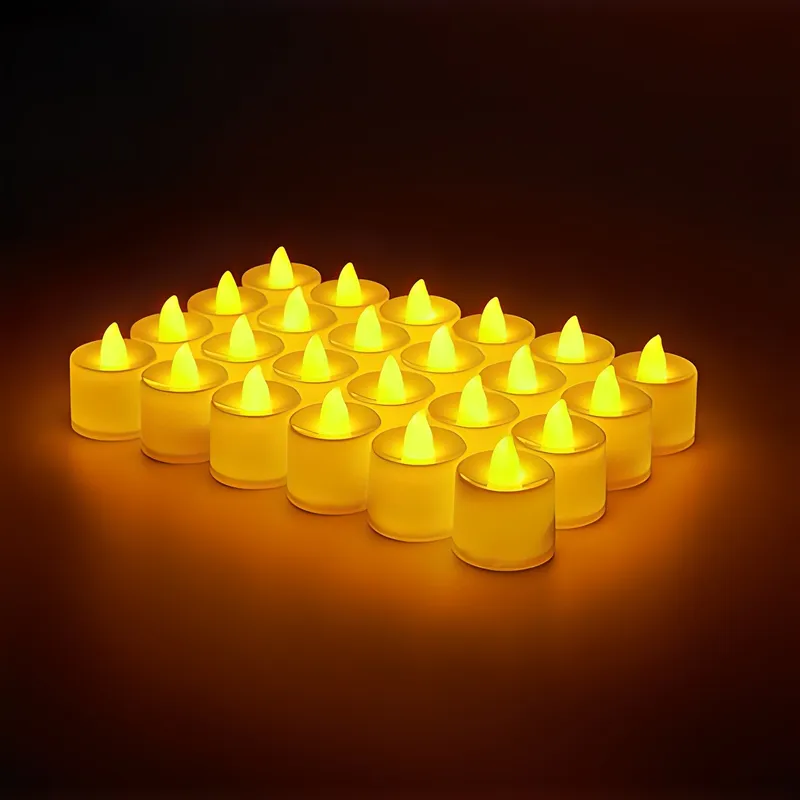 코멧 원형 LED 티라이트 캔들