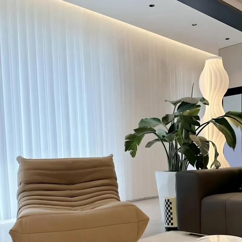 카나리아 호텔식 나비주름 울쉬폰 커튼