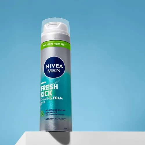 니베아 맨 프레시 킥 쉐이빙 폼 면도크림 200ml 3개