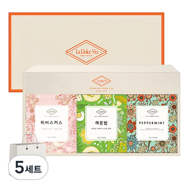라돌체비타 프리미엄 허브차 3종 선물세트 5세트