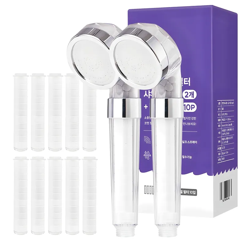 코멧 정수필터 샤워기 헤드 2p + 리필필터 10p