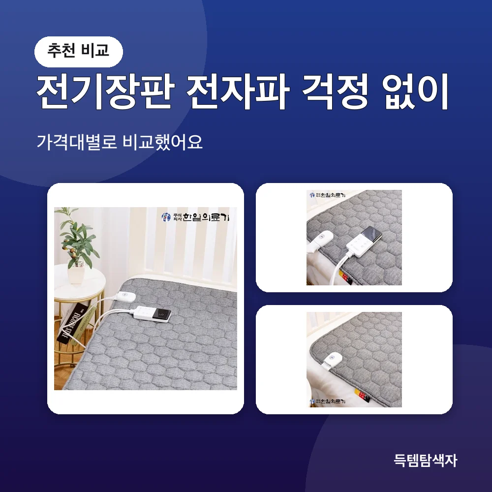 전기장판 전자파 걱정 없이 추천 비교