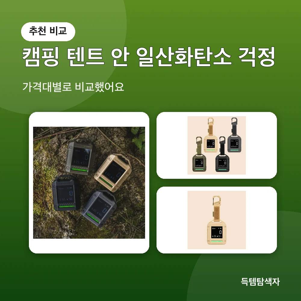캠핑 텐트 안 일산화탄소 걱정 추천 비교