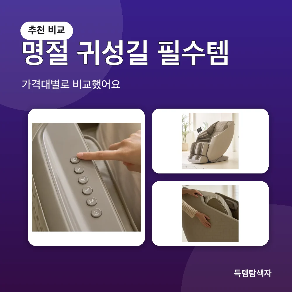 명절 귀성길 필수템 추천 비교