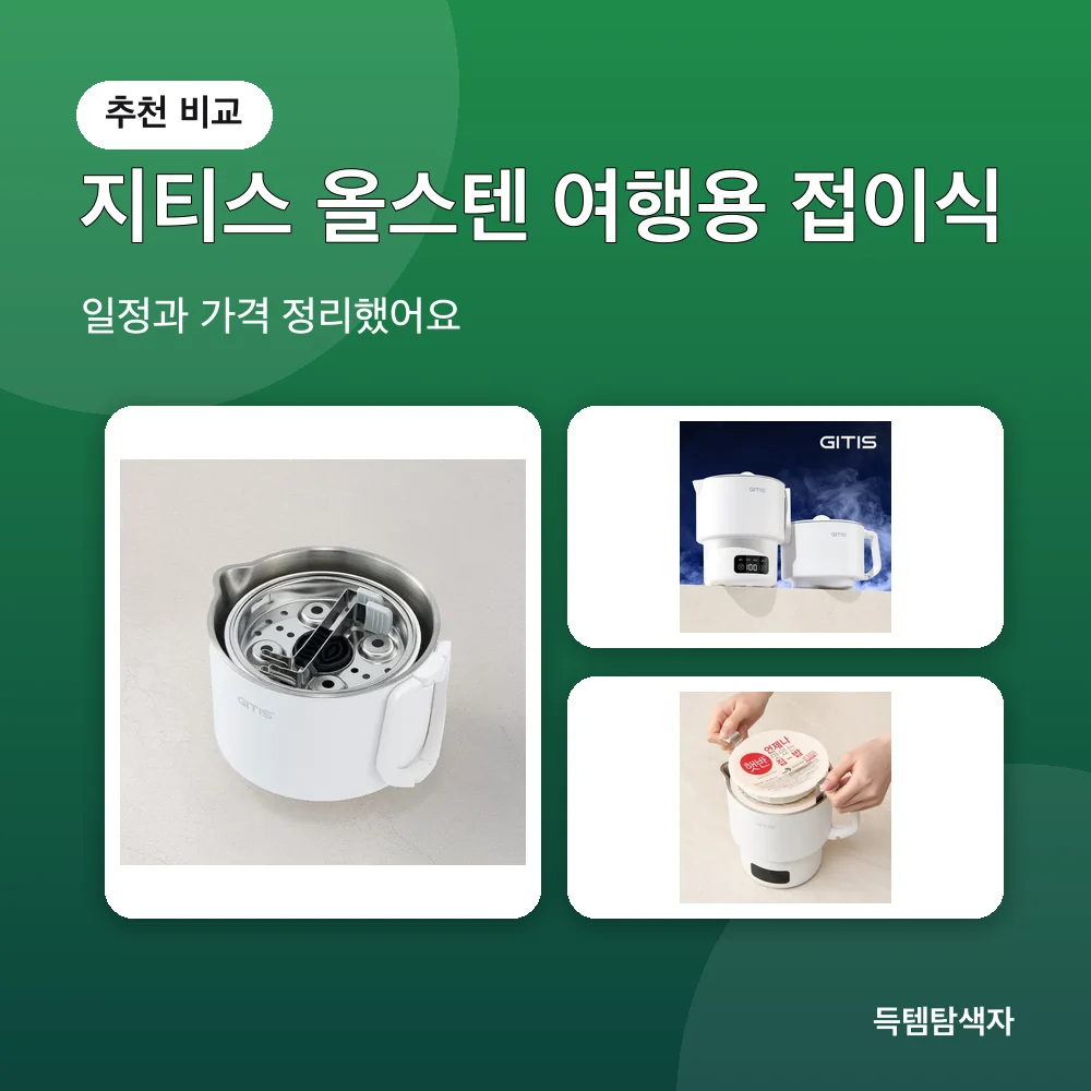 지티스 올스텐 여행용 접이식 추천 비교