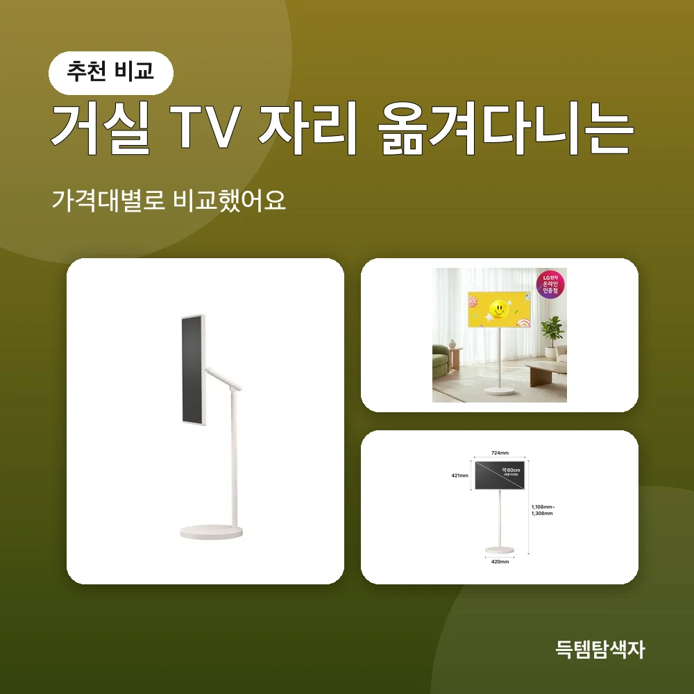 거실 TV 자리 옮겨다니는 추천 비교