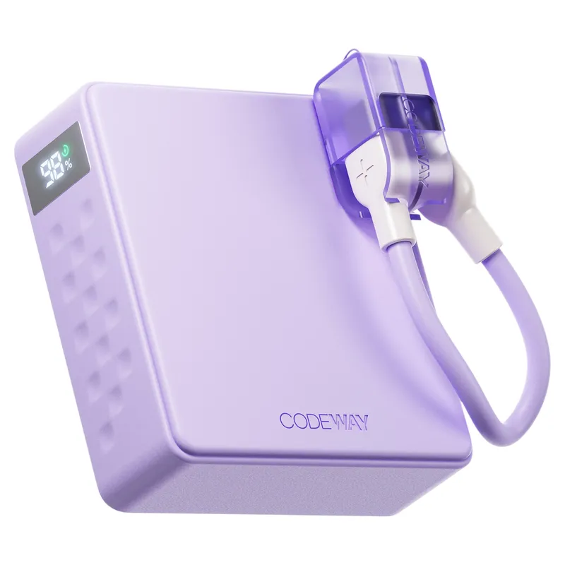 코드웨이 미니 고속충전 보조배터리 10000mAh 퍼플