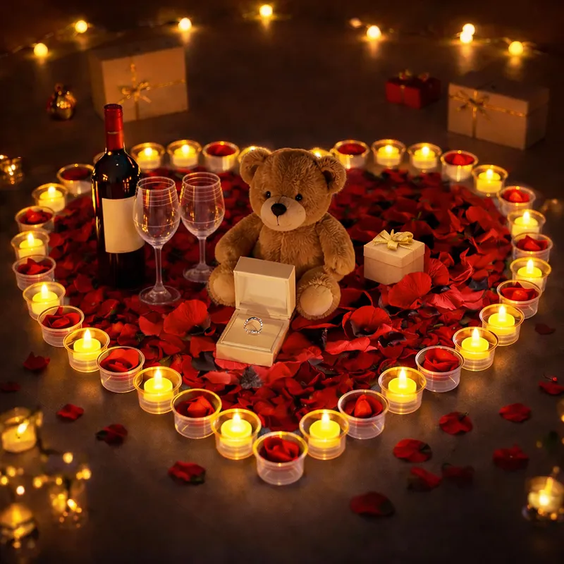 파티쇼 프로포즈 LED촛불 꽃잎 세트