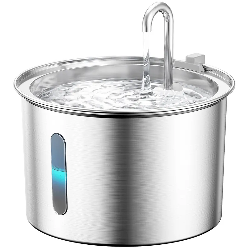 oneisall 강아지 자동급수기 고양이 정수기 스테인리스 2L