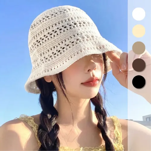 여성 버킷햇 여름 경량 니트모자