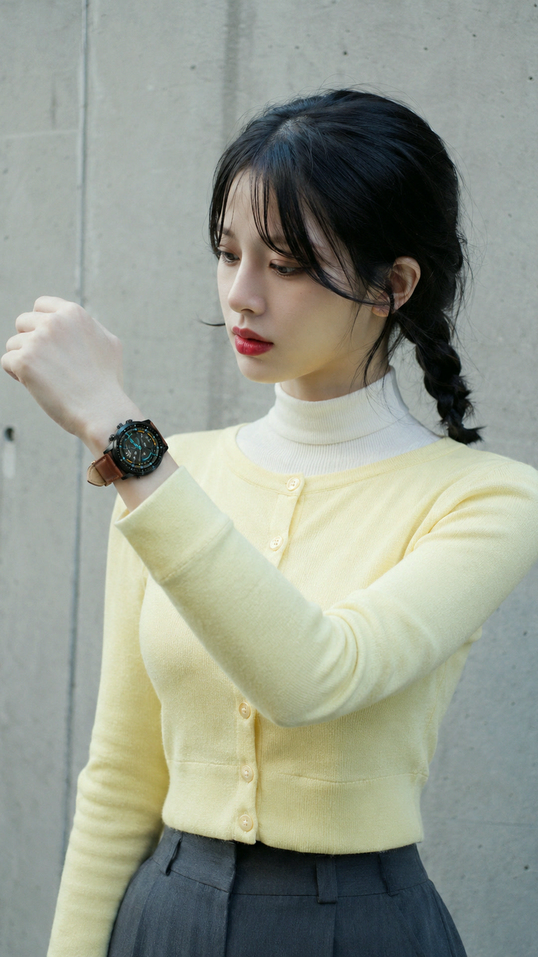 시계는 그대로, 줄만 착장 사진