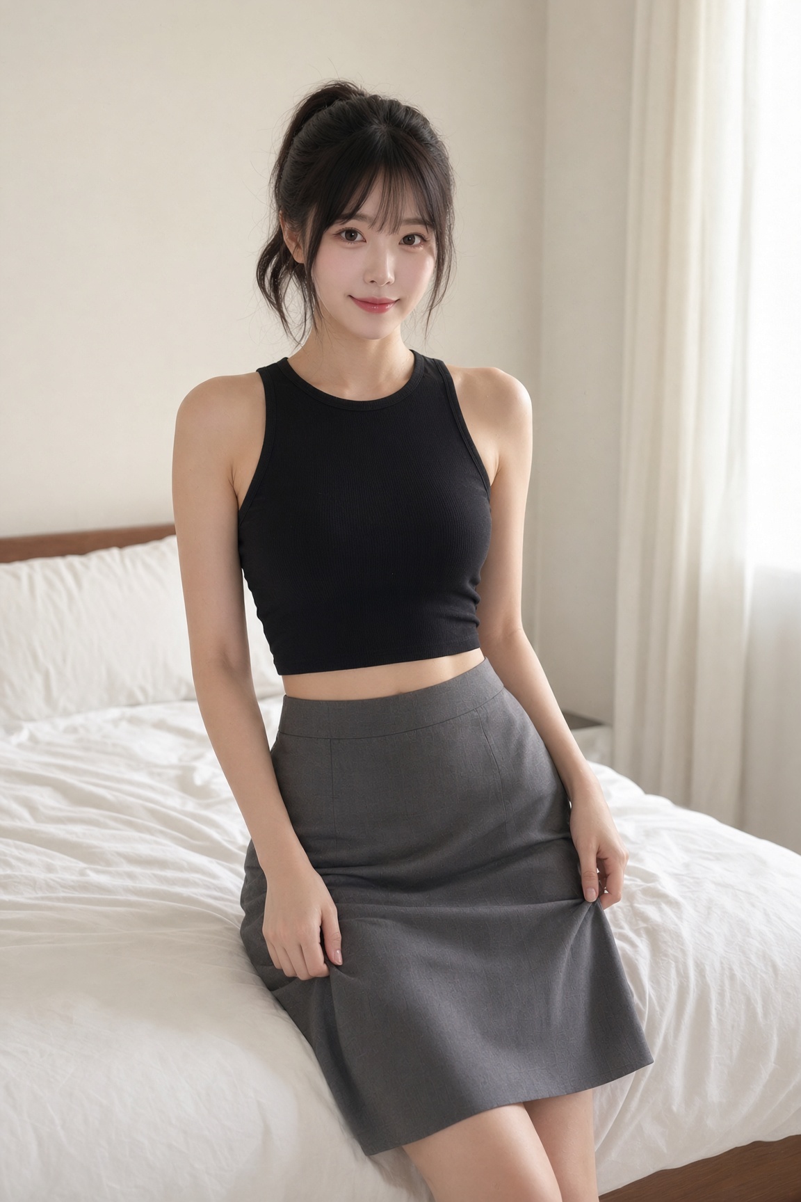 정장 치마에 운동화 2