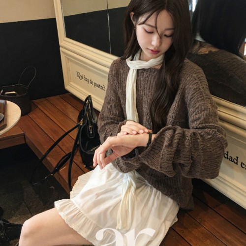 [투데이PICK] [자체제작] (MADE) 셔링 레이스 코튼 여름 미니 스커트 sk7861