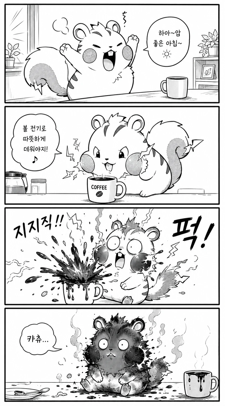 볼전기로 커피 데우기