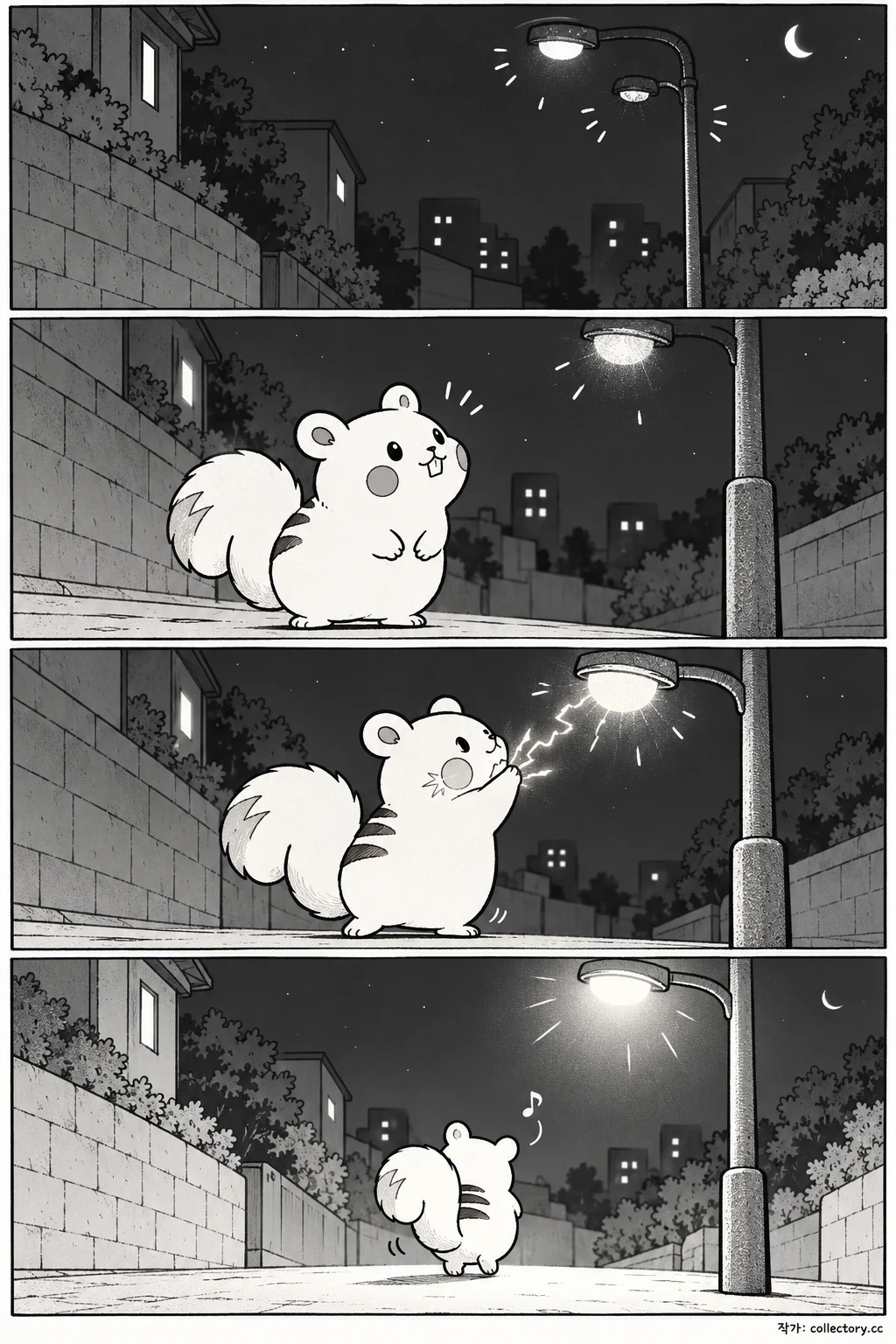 가로등 아래